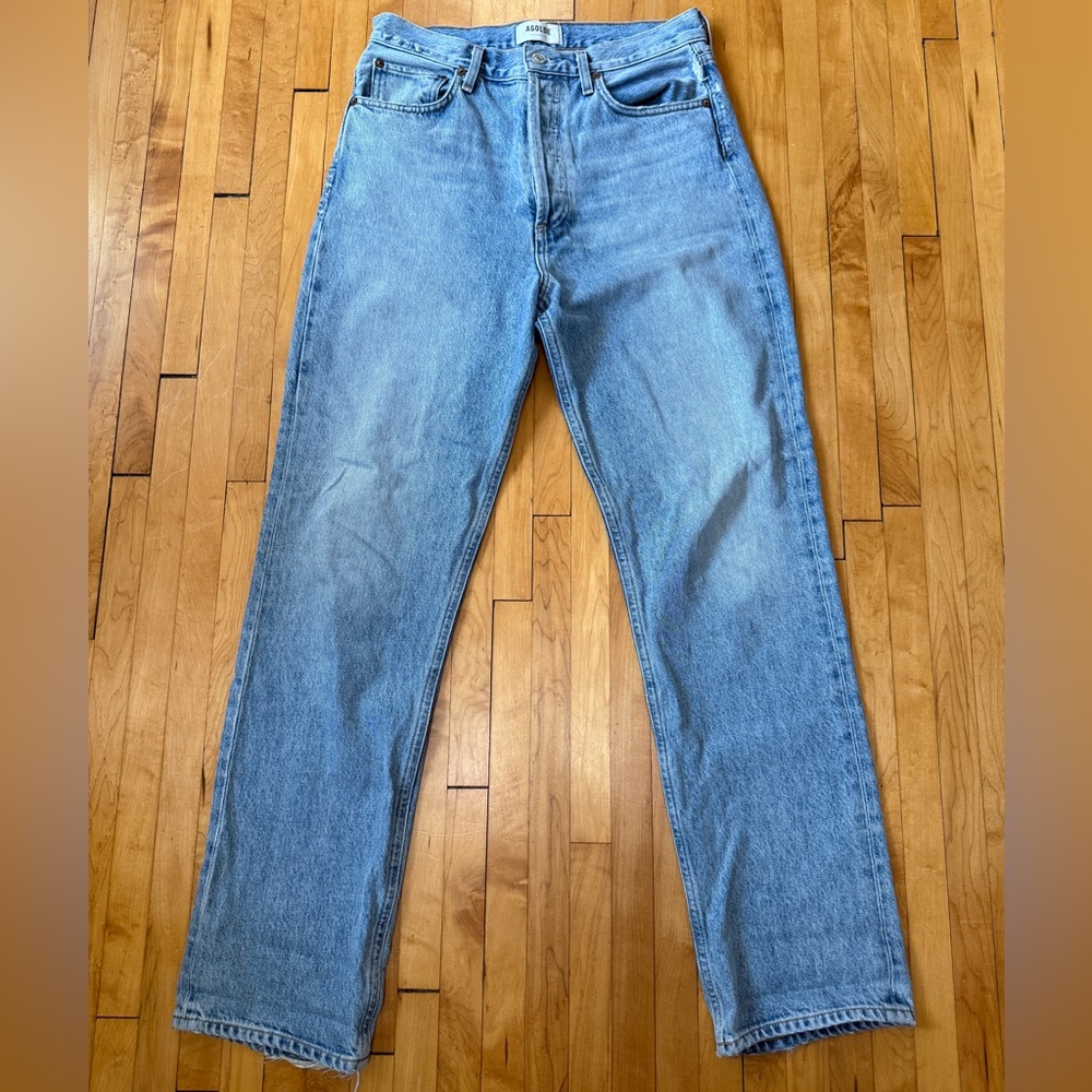 EUC Agolde 90s Pinch Waist High Rise Straight 27 Denim Jeans 100% Cotton
